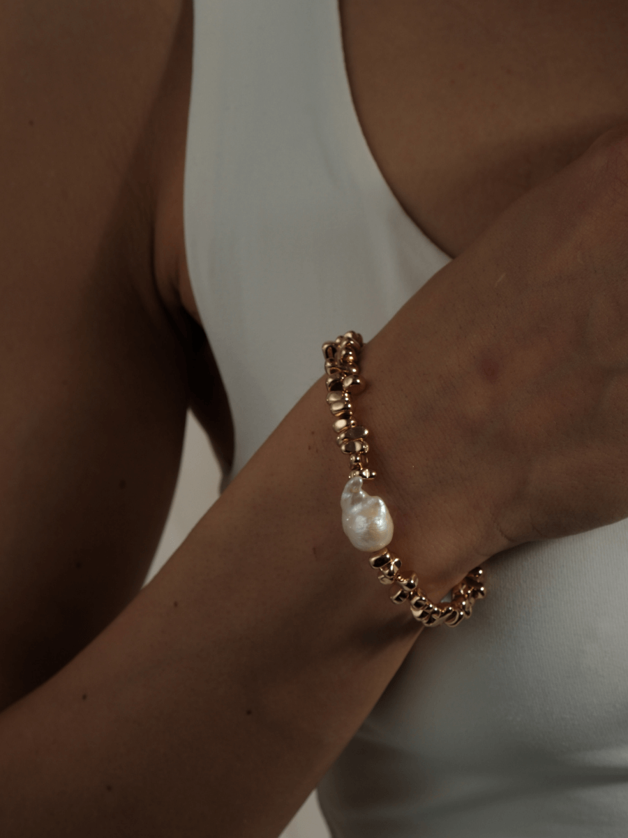 Sirius Barok İncili Hematit Taşlı Bileklik