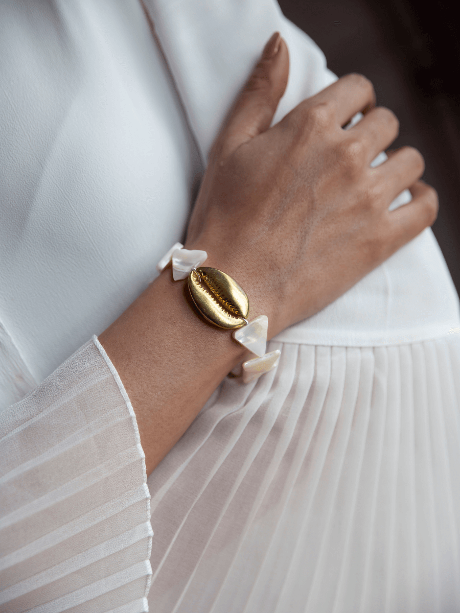 Üçgen Sedef Deniz Kabuğu Bileklik