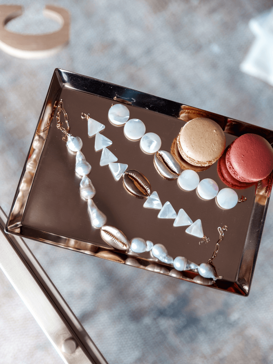 Üçgen Sedef Deniz Kabuğu Bileklik