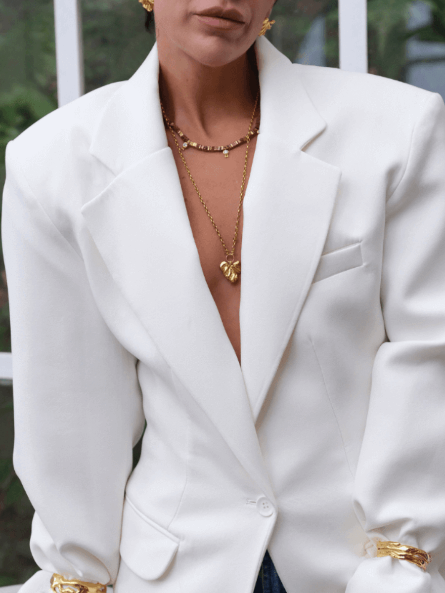 Verta Hematit Taşlı Kolye