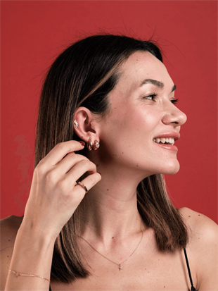 14 Ayar Altın Beştaş Damla Tragus Piercing