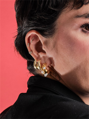 14 Ayar Altın Beştaş Tragus Piercing