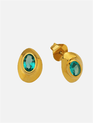 14k Gold Ella Stone Earrings