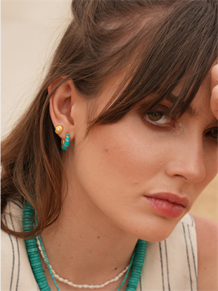 14 Ayar Altın Vera Küçük İncili Küpe