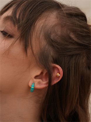 14 Ayar Altın Vera Küçük İncili Küpe