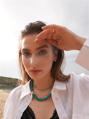 Alya Turquoise Big Pearl Necklace