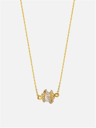 Amour Pearl Cage Detail Chain Necklace