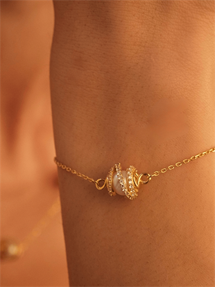 Amour Caged Pearl Chain Bracelet