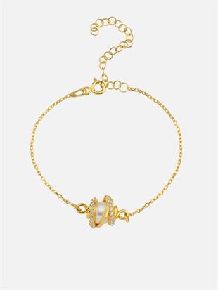 Amour Caged Pearl Chain Bracelet
