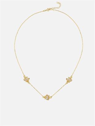 Amour Triple Pearl Cage Chain Necklace