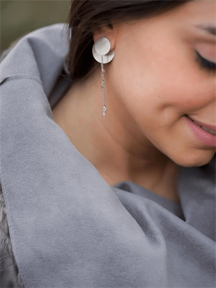 Arkalı Önlü Halka Küpe Seti 