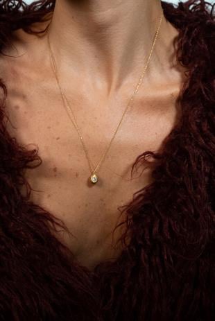 Aura Minimal Taşlı Kolye