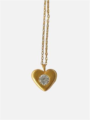 Aura Minimal Taşlı Kolye