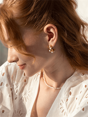 Ayza İnci Halka Küpe