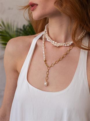 Belta Uzun Zincir Kolye