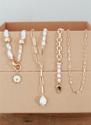 Bety Zincirli İnci Kolye