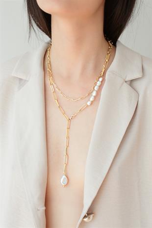 Bety Zincirli İnci Kolye