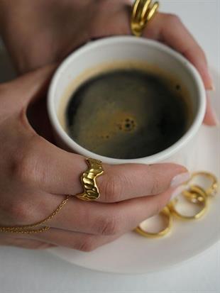 Burl Desenli Yüzük