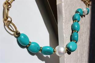 Comiso Turquoise Chain Necklace