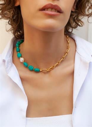 Comiso Turquoise Chain Necklace
