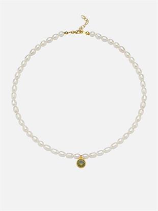 Cosmic Big Pearl Zodiac Necklace