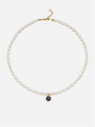 Cosmic Big Pearl Zodiac Necklace