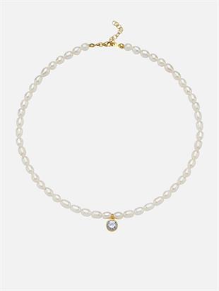 Cosmic Big Pearl Zodiac Necklace