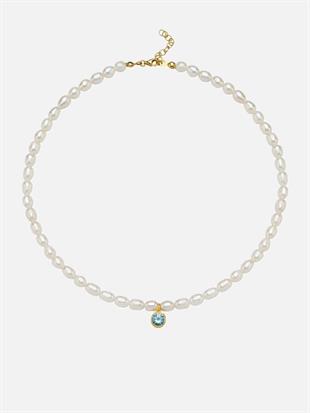 Cosmic Big Pearl Zodiac Necklace