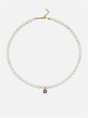 Cosmic Big Pearl Zodiac Necklace