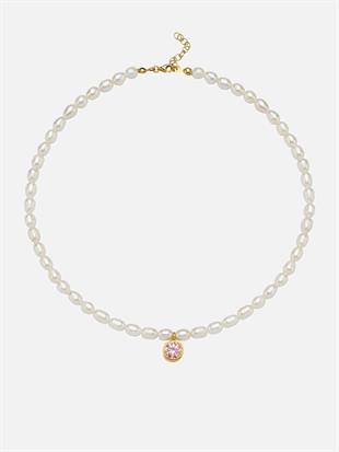 Cosmic Big Pearl Zodiac Necklace