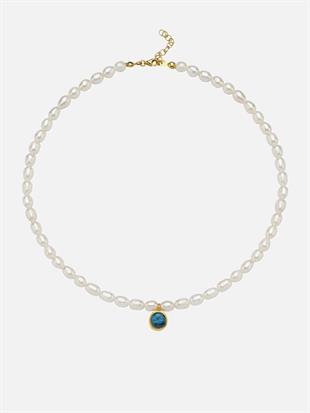 Cosmic Big Pearl Zodiac Necklace