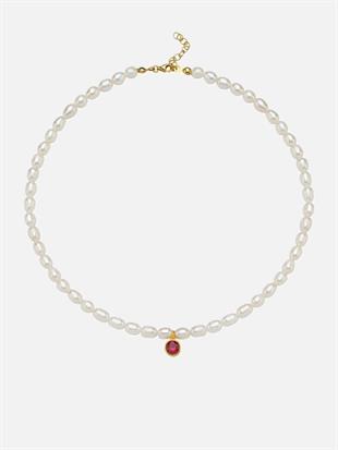 Cosmic Big Pearl Zodiac Necklace