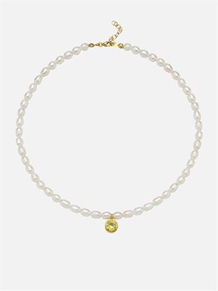 Cosmic Big Pearl Zodiac Necklace