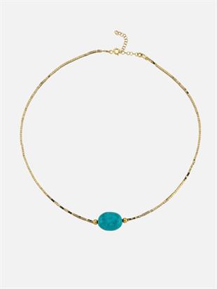 Delphi Turquoise Hematite Necklace