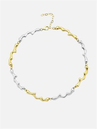Dery Çift Renk Damla Kolye Choker