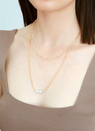 Doby Çift Zincirli Kolye