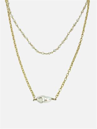 Doby Çift Zincirli Kolye