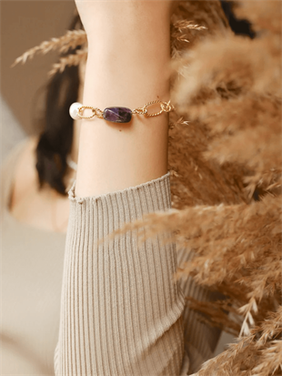 Elly Purple Stone Bracelet