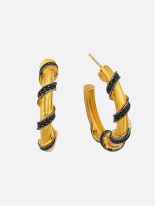 Emily Taşlı Halka Küpe