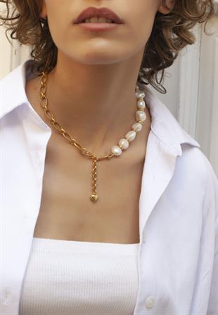Enna Chain Baroque Pearl Necklace