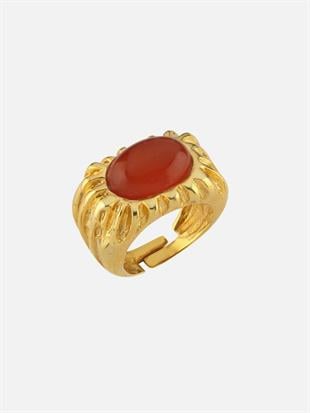 Eos Brown Agate Stone Ring