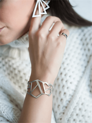 Geometric Cuff Bracelet