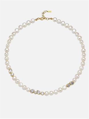 14k Gold Diana Pearl Necklace 