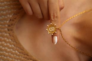 Letter Medallion Chain Necklace