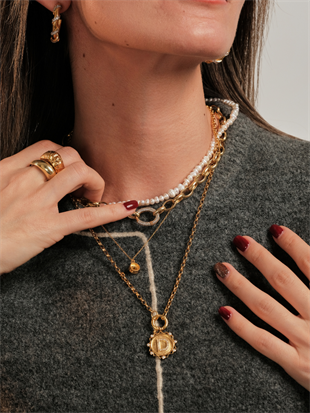 Letter Locked Medallion Necklace