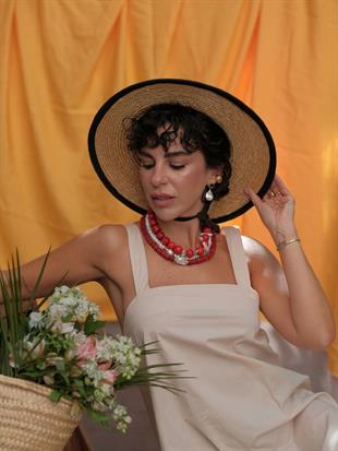 Harmonia Baroque Pearl and Red Coral Necklace