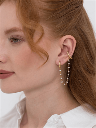 Double Pearl Cartilage Earrings