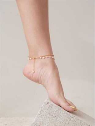 Double Pearl Chain Anklet