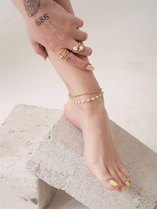 Double Pearl Chain Anklet