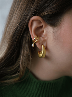 İncili Kıkırdak Küpesi